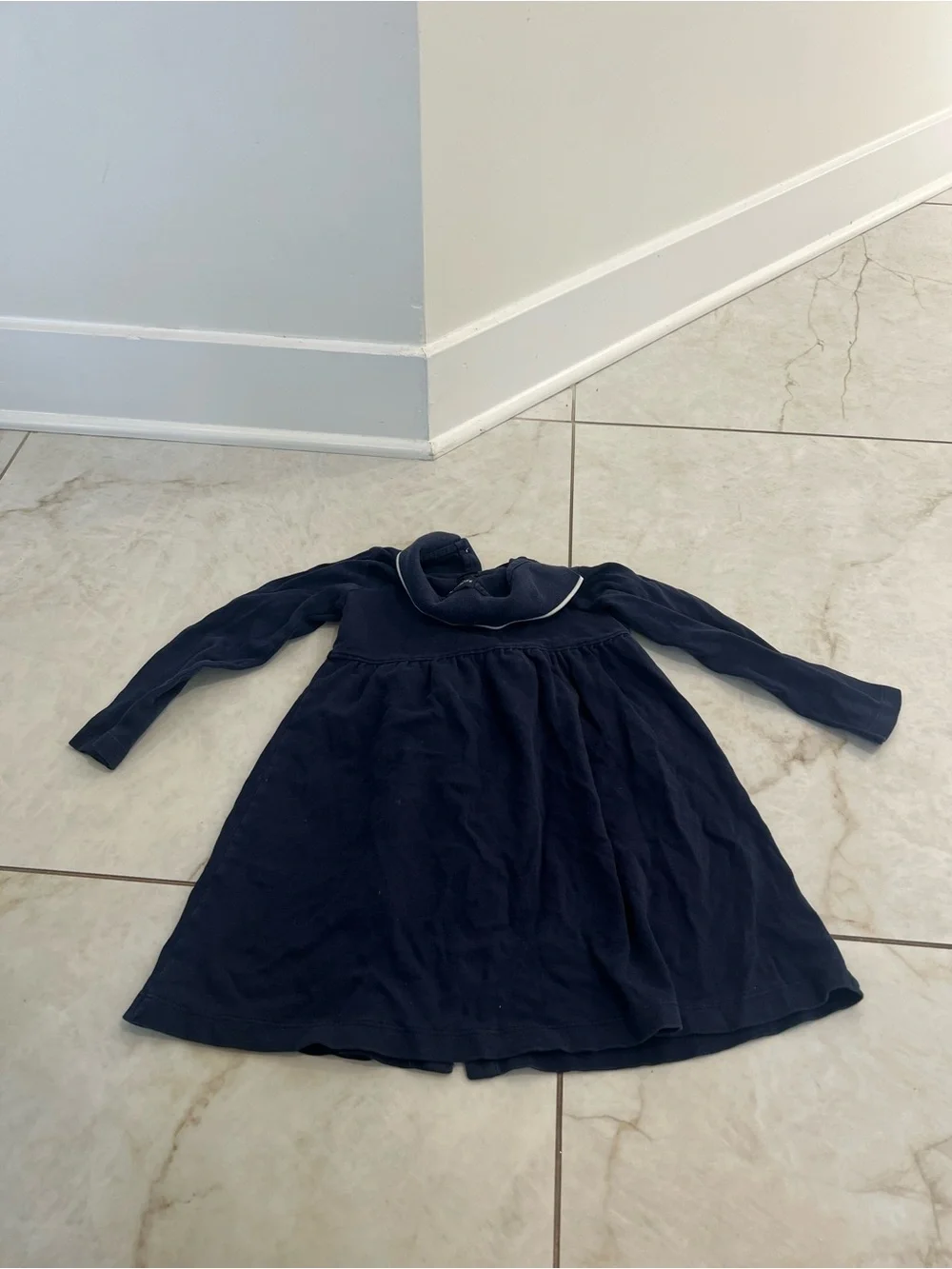 Ralph Lauren Navy Blue Long Sleeve Polo Dress Size 4T